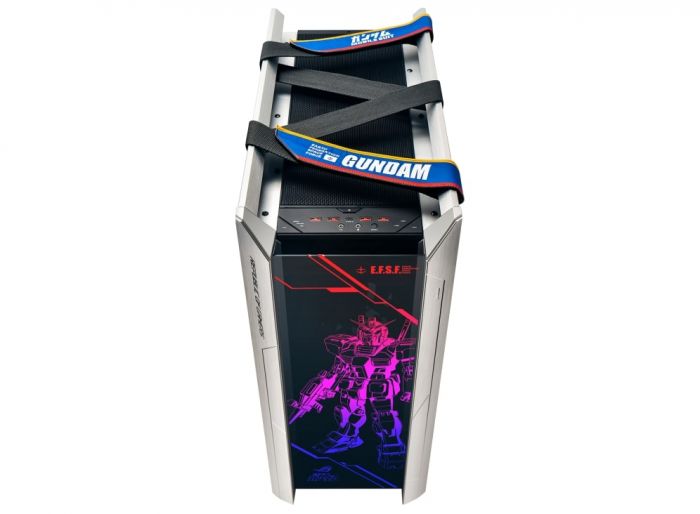 Корпус ASUS GX601 ROG Strix Helios GUNDAM EDITION, без БП, 5xUSB3.1, 4x140mm Fan, Tempered Glass front right left side, EATX, Silver, aluminum frame, Aura Sync RGB
