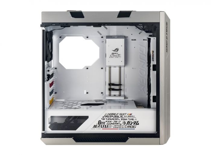 Корпус ASUS GX601 ROG Strix Helios GUNDAM EDITION, без БП, 5xUSB3.1, 4x140mm Fan, Tempered Glass front right left side, EATX, Silver, aluminum frame, Aura Sync RGB