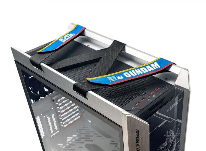 Корпус ASUS GX601 ROG Strix Helios GUNDAM EDITION, без БП, 5xUSB3.1, 4x140mm Fan, Tempered Glass front right left side, EATX, Silver, aluminum frame, Aura Sync RGB