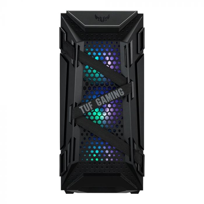 Корпус ASUS TUF Gaming GT301, без БП, 2xUSB3.1, 3x120mm ARGB Fans, Tempered Glass side, ATX, Black