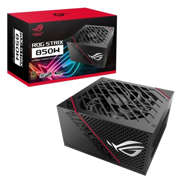 Блок живлення ASUS ROG STRIX  (850W), >90%, 80+ Gold, 135mm, 1xMB 24pin(20+4), 2xCPU 8pin(4+4), 3xMolex, 8xSATA, 6xPCIe 8pin(6+2), Fully Modular, ROG-STRIX-850G
