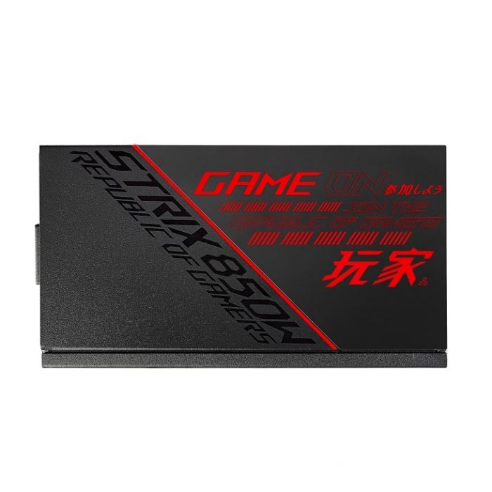 Блок живлення ASUS ROG STRIX  (850W), >90%, 80+ Gold, 135mm, 1xMB 24pin(20+4), 2xCPU 8pin(4+4), 3xMolex, 8xSATA, 6xPCIe 8pin(6+2), Fully Modular, ROG-STRIX-850G