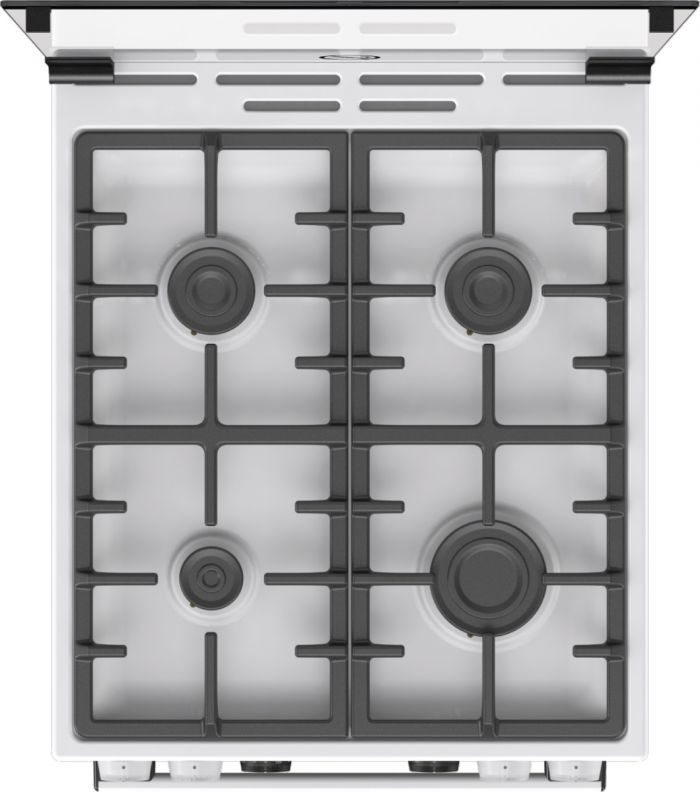 Плита Gorenje GKS5C70WF комбінована, 70л, 50x60см, дисплей, чавун,  білий