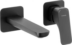 Змішувач для раковини Deante Hiacynt, прихованого монтажу,  довж. виливу - 182мм, , 1важіль, чорний