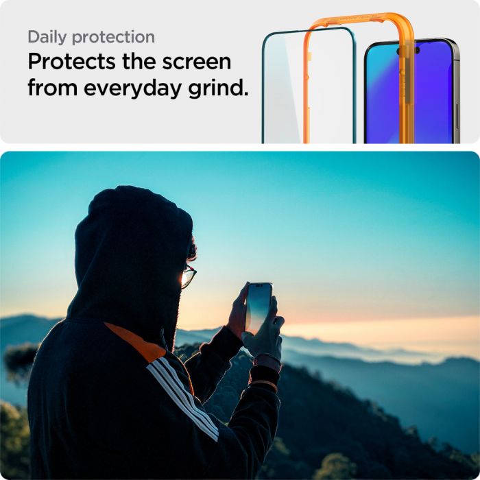 Захисне скло Spigen для Apple Iphone 14 Pro Max Glas tR Align Master FC (2 Pack), Black