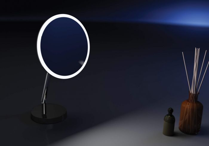 Дзеркало косметичне Deante Silia окремостояче, LED-підсвітка, хром