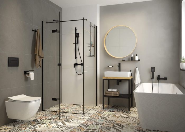 Полиця Deante Mokko пласка, чорна