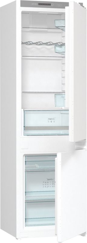 Вбуд. холодильник з мороз. камерою Gorenje NRKI418FA0, 177х55х54см, 2 двері, 180( 68)л, А+, NF+ , зона св-ті, диспл, іонізатор, білий
