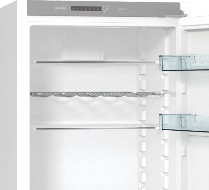 Вбуд. холодильник з мороз. камерою Gorenje NRKI418FA0, 177х55х54см, 2 двері, 180( 68)л, А+, NF+ , зона св-ті, диспл, іонізатор, білий