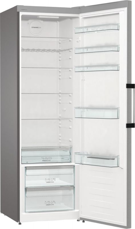 Холодильна камера Gorenje R619EAXL6, 186x60х66, 398л, А++, дисплей, зона св-ті, матовий нерж