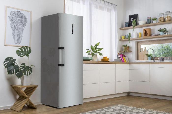 Холодильна камера Gorenje R619EAXL6, 186x60х66, 398л, А++, дисплей, зона св-ті, матовий нерж