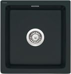 Мийка кухонна Deante Sabor, кераміка, квадрат, без крила, 450х478х217мм, чаша - 1, врізна+накладна, чорний