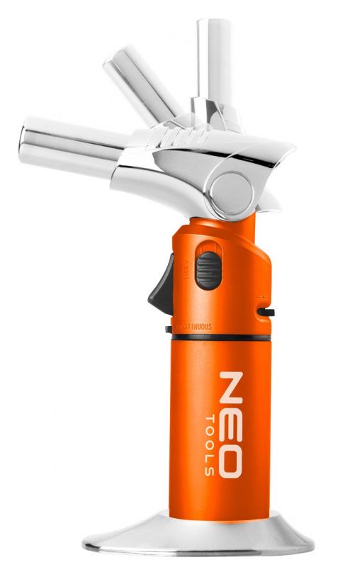Паяльник газовий Neo Tools, поворотний, п’єзозапалювання, 1350°C, об’єм 7.8г, 340г