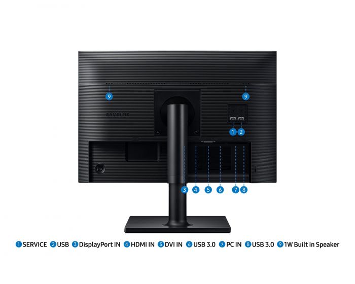 Монітор LCD 24" Samsung F24T450F HDMI, DP, Audio, IPS, 75Hz, Pivot