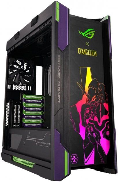 Корпус ASUS GX601 ROG Strix Helios EVA EDITION, без БП, 5xUSB3.1, 4x140mm Fan, Tempered Glass front right left side, EATX, Black, aluminum frame, Aura Sync RGB