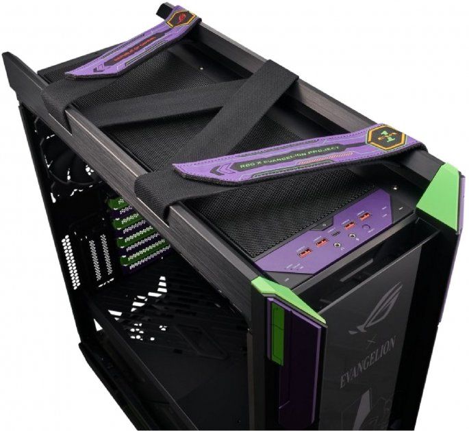 Корпус ASUS GX601 ROG Strix Helios EVA EDITION, без БП, 5xUSB3.1, 4x140mm Fan, Tempered Glass front right left side, EATX, Black, aluminum frame, Aura Sync RGB