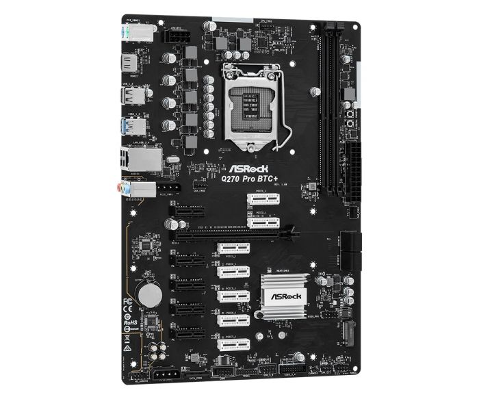 Материнська плата ASRock Q270 PRO BTC+ s1151 Q270 2xDDR4 HDMI DVI D-Sub ATX