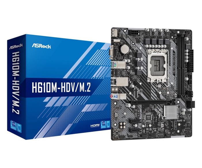 Материнська плата H610M-HDV/M.2 s1700 H610 2xDDR4 HDMA VGA mATX