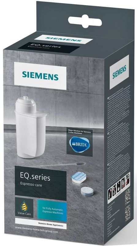 Набір для чистки кавоварок Siemens, 10 т. від жиру, 3 т. від накипу, 1 фільтр, 1 щітка