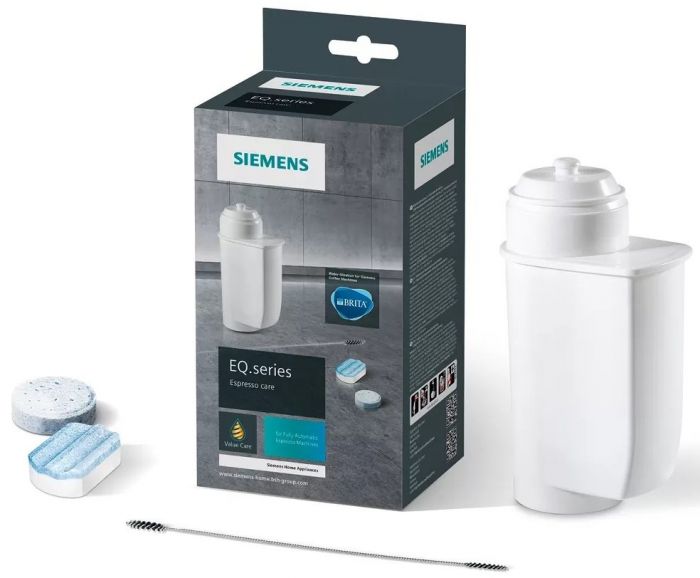 Набір для чистки кавоварок Siemens, 10 т. від жиру, 3 т. від накипу, 1 фільтр, 1 щітка