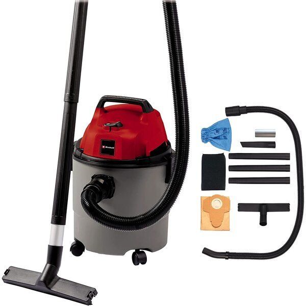 Пилосос Einhell TC-VC 1815, воооге/сухе прибирання, 1250 Вт, 15л, 180 мбар, 3.64 кг