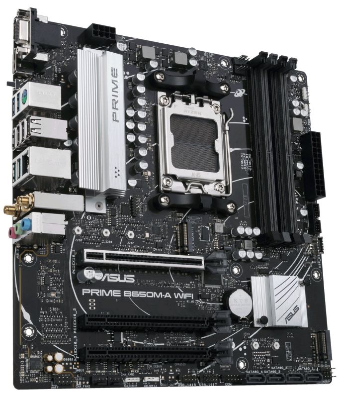 Материнcька плата ASUS PRIME B650M-A WIFI sAM5 B650 4xDDR5 M.2 USB VGA-HDMI-DP WiFi BT mATX