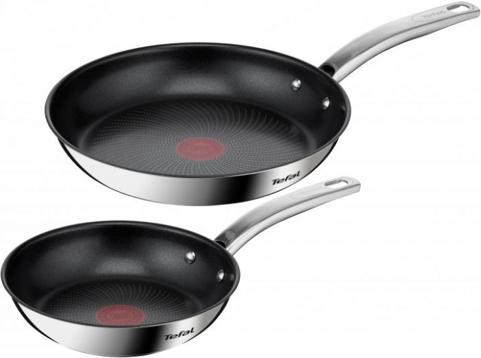 Набір сковорідок Tefal Intuition 20, 26см, покриття Titanium, індукція, Thermo-Spot, нерж.сталь