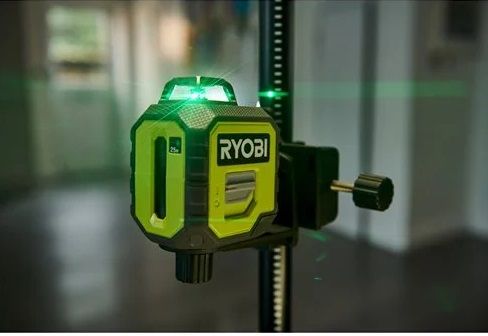 Нівелір лазерний Ryobi RB360GLL, 25 м, 360 °, зелений колір променя