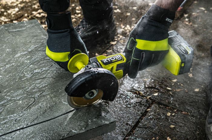 Шліфмашина кутова Ryobi RAG18X-1C40S акумуляторна ONE+ НР, безщіткова, 125мм, 18В, АКБ 1х4.0Ач