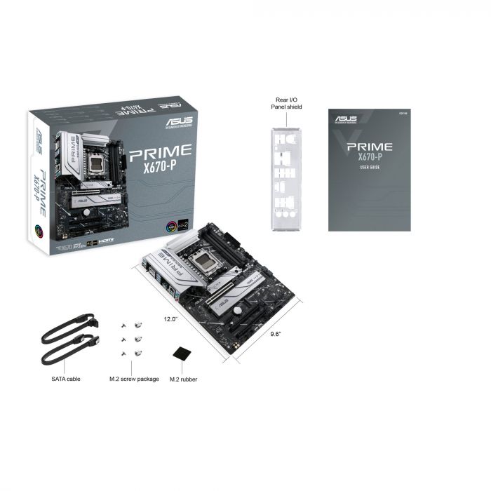 Материнcька плата ASUS PRIME X670-P sAM5 X670 4xDDR5 M.2 DP-HDMI WiFi BT ATX
