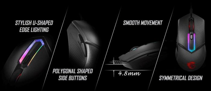 Миша MSI Clutch GM30 Black GAMING Mouse S12-0401690-D22