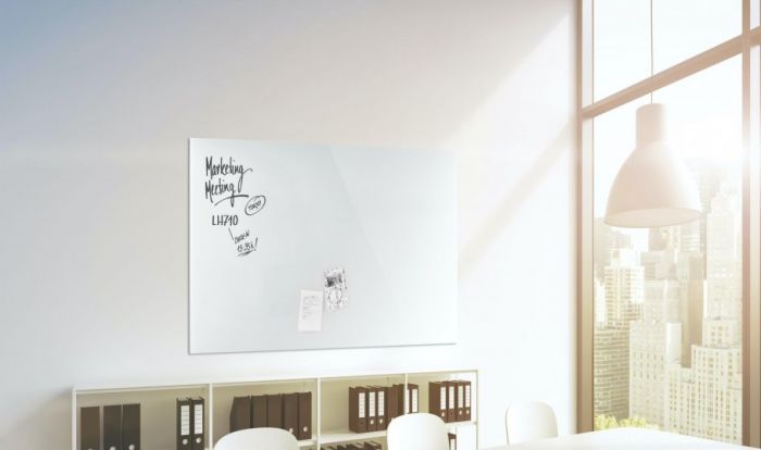 Дошка скляна магнітно-маркерна 1200x900 біла Magnetoplan Glassboard-White