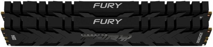 Пам'ять ПК Kingston DDR4 16GB KIT (8GBx2) 2666 FURY Renegade Black