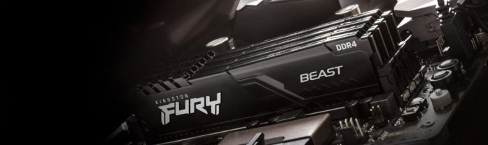 Пам'ять ПК Kingston DDR4 32GB KIT (16GBx2) 3733 FURY Beast Black