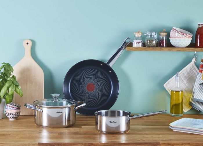 Сковорода Tefal Cook Eat, 24см, покриття Titanium, індукція, Thermo-Spot, нерж. Сталь