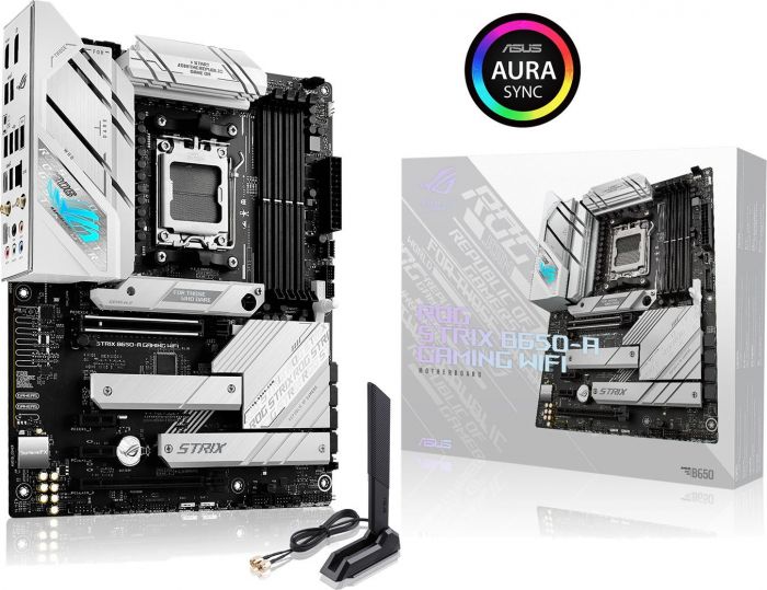 Материнcька плата ASUS STRIX B650-A GAMING WIFI sAM5 B650 4xDDR5 M.2 USB HDMI-DP WiFi BT ATX