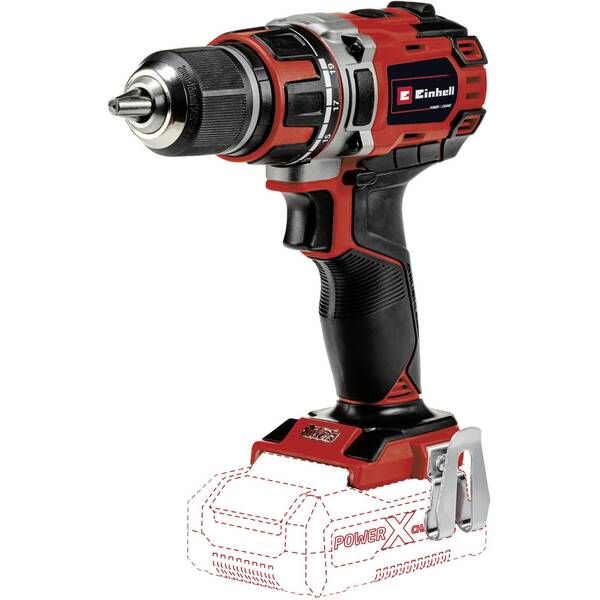Дриль Einhell TE-CD 18/50 Li BL Solo X-Change акум. 18 В, ономуфтова, 0-500/0-1800 об/хв, 2-13 мм, 1.1 кг
