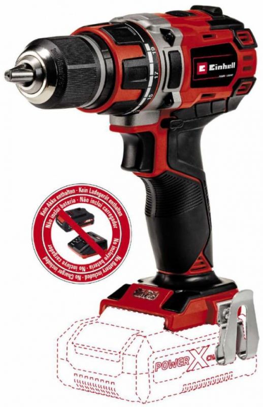 Дриль Einhell TE-CD 18/50 Li BL Solo X-Change акум. 18 В, ономуфтова, 0-500/0-1800 об/хв, 2-13 мм, 1.1 кг