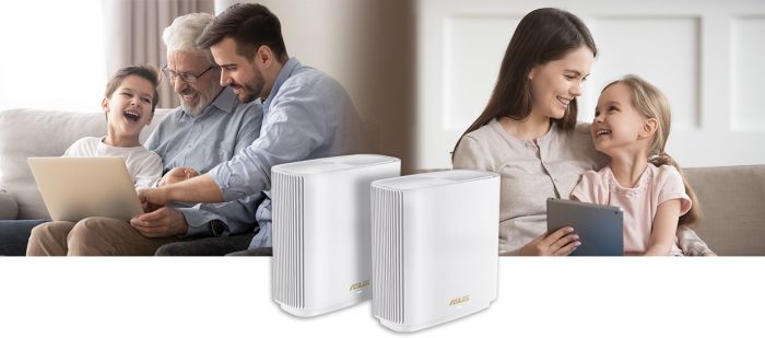 Маршрутизатор ASUS ZenWiFi XT8 2PK white AX6600 3xGE LAN 1x2.5GE WAN 1xUSB3.1 WPA3 OFDMA MESH