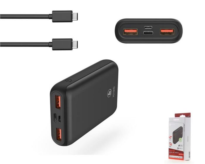 Універсальна літієва батарея Power Bank Hama PD 10HD 10000 mAh Anthracite 