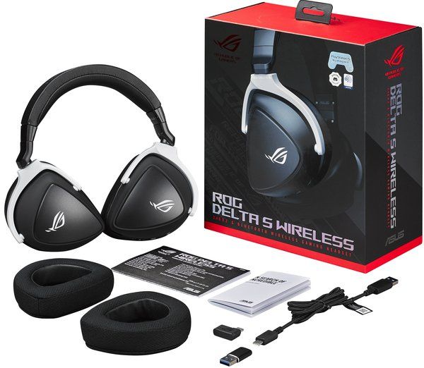 Гарнітура ASUS ROG Delta S Wireless Black/White