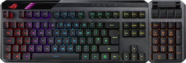 Клавіатура ASUS ROG CLAYMORE II RD RGB 108key USB/WL EN Black