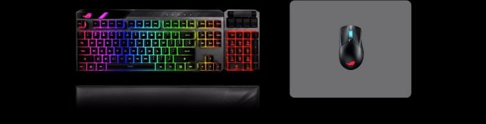 Клавіатура ASUS ROG CLAYMORE II RD RGB 108key USB/WL EN Black