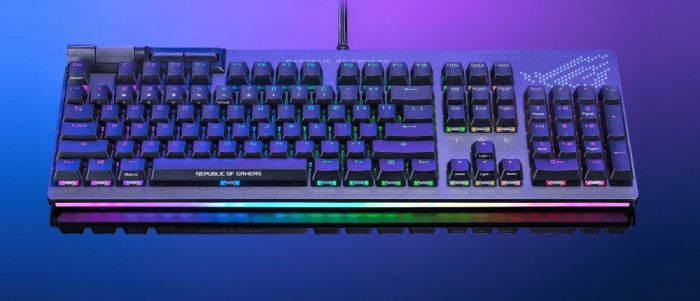 Клавіатура ASUS ROG Strix Flare II Animate RGB 113key NX Red USB RU Black