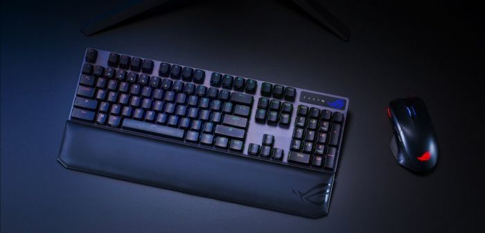 Клавіатура ASUS ROG Strix Scope RGB 105key NX Red Wireless Deluxe USB/WL/BT RU Black