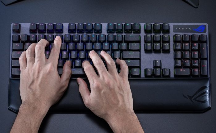 Клавіатура ASUS ROG Strix Scope RGB 105key NX Red Wireless Deluxe USB/WL/BT RU Black