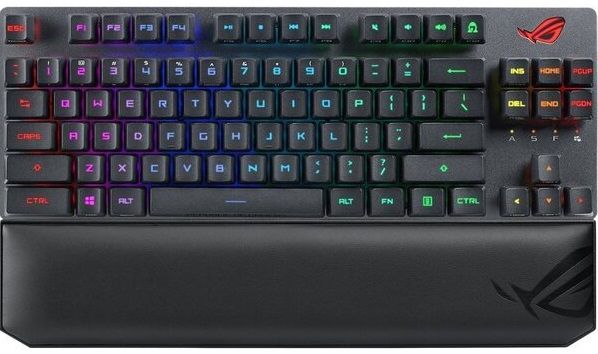 Клавіатура ASUS ROG Strix Scope RGB 84key RX Red TKL Wireless Deluxe USB/WL/BT RU Black