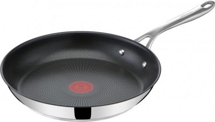 Сковорода Tefal Jamie Oliver Cooks Direct, 24см, покриття Titanium 2Х, індукція, Thermo-Spot, нерж.сталь