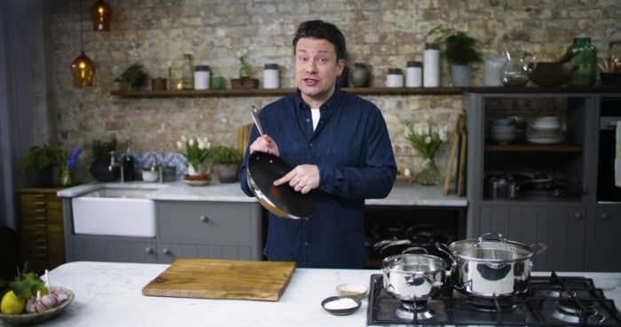 Сковорода Tefal Jamie Oliver Cooks Direct, 24см, покриття Titanium 2Х, індукція, Thermo-Spot, нерж.сталь