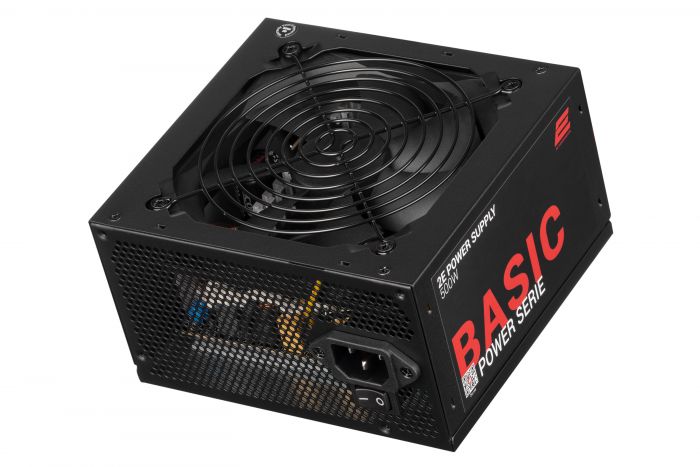 Блок живлення 2E BASIC POWER  (500W), 80%, 120mm, 1xMB 24pin(20+4), 1xCPU 8pin(4+4), 3xMolex, 4xSATA, 2xPCIe 8pin(6+2)